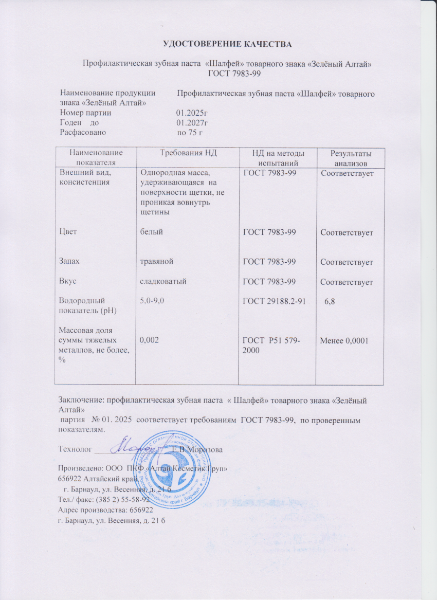 Паспорт №012025